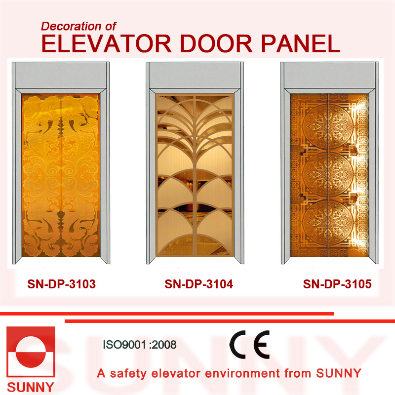 St. St Golden Door Panel for Elevator Cabin Decoration (SN-DP-397)