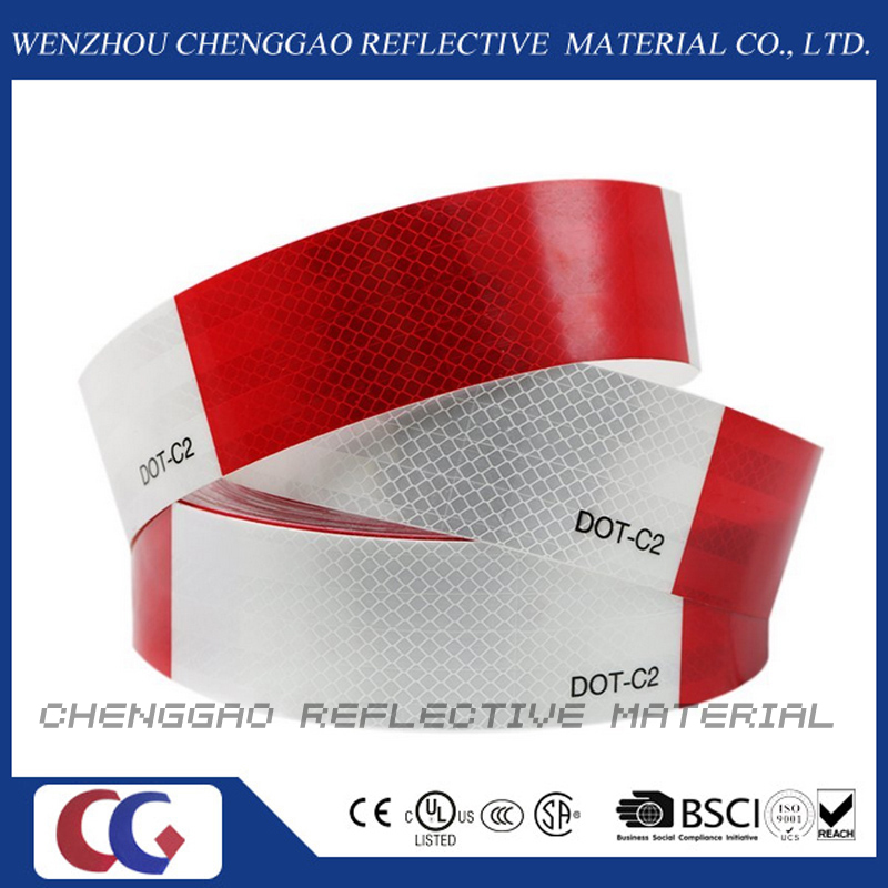 Red and White DOT-C2 Clear Reflective Tape for Traffic Sign (C5700-B(D))