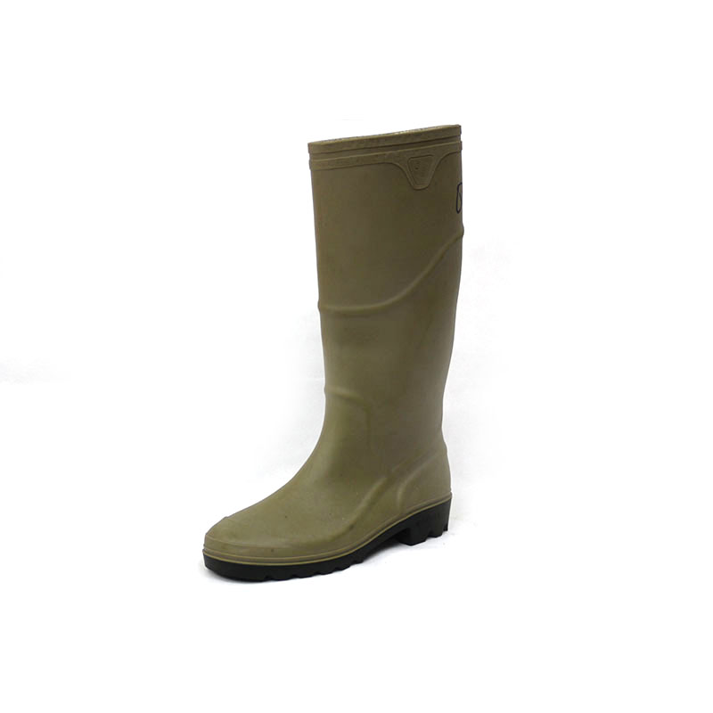 PVC Rain Boots (Shallow green upper/Black Sole)