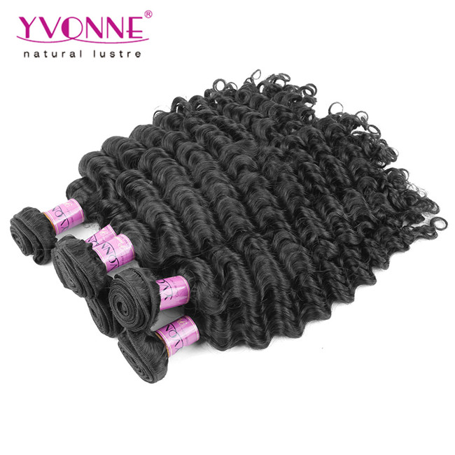 Wholesale Virgin Hair Extension Deep Wave Peruvian Hair