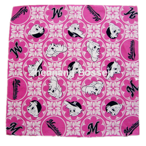 OEM Produce Customized Logo Design Printed Promotional Cotton Headband Scarf