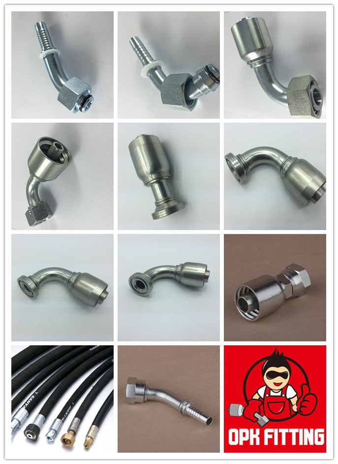 90° Bsp Female 60° Cone Hydraulic One Piece Hose Fitting (22691y)