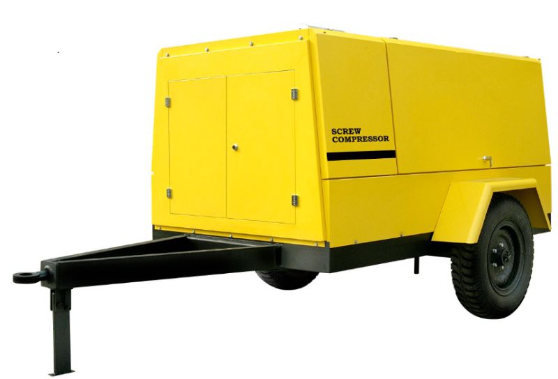 Outdoor Road Building Diesel Engine Driven Portable Screw Compressor (PUD10-07)