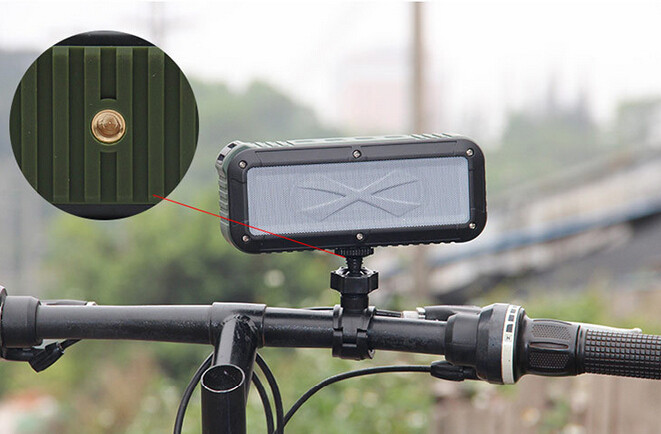 IP6 Waterproof Wireless Portable High End Outdoor Bluetooth Speaker with Bike Mount