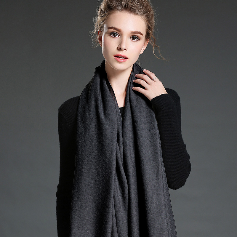 Women in Winter to Keep Warm Plain Polyester Scarf