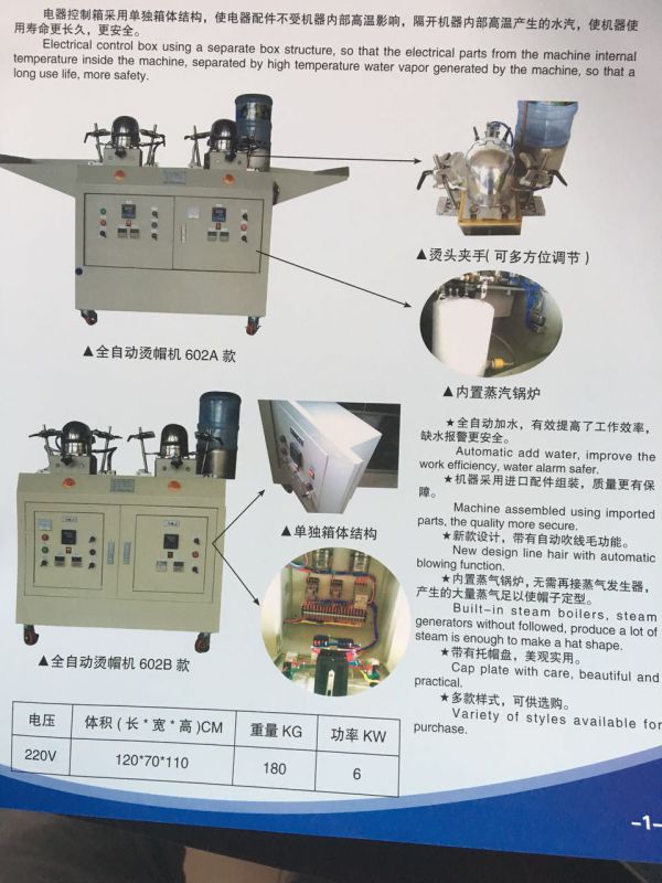 Two Head Auto Cap Steam Ironing Machine