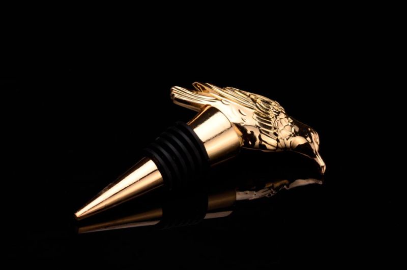 Custom Metal Antique Gold Wine Bottle Stopper (GZHY-BS-008)