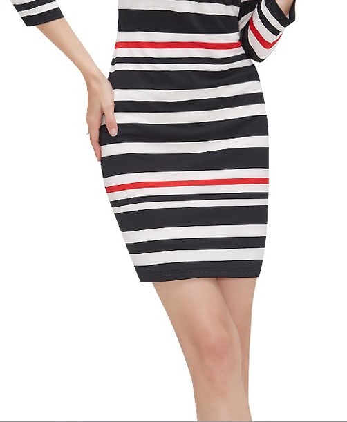 Lady Fashion Stripe Summer Wholesale Formal Girl Dress