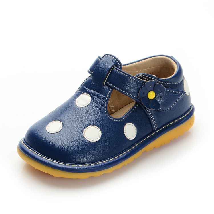 2016 Spring Autumn Baby Shoes 4 Colors Polka Dots Squeaky Soft Sole Baby Girl Shoes