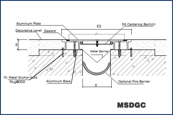 50-350mm Joint Width High Load Aluminum Expansion Joint Covers