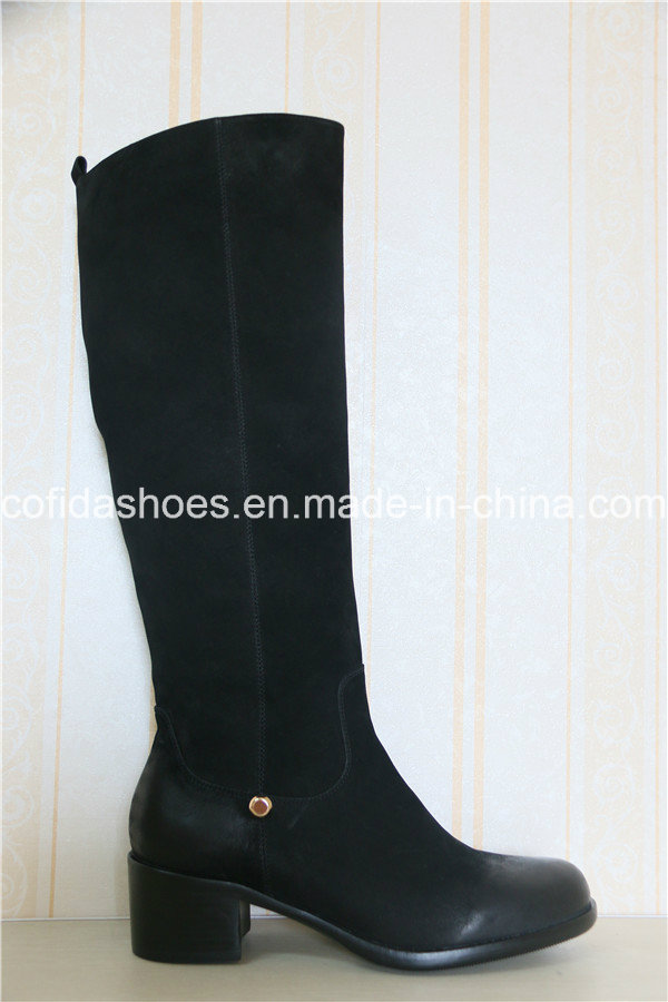 New Elegant Low Heel Lady Leather Boot