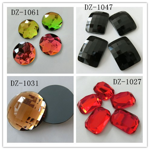 Red Light Siam Flat Back Stones Beads for Jewelry