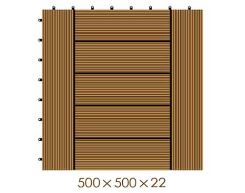 500*500*22 WPC/ Wood Plastic Composite DIY Floor