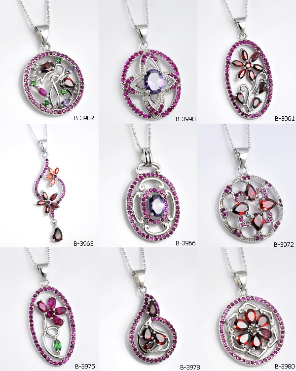 Fashion Jewelry 925 Sterling Silver Ethnologic Pendant (B-3984, B-3964, B-3959, B-3956, B-3955, B-3952)