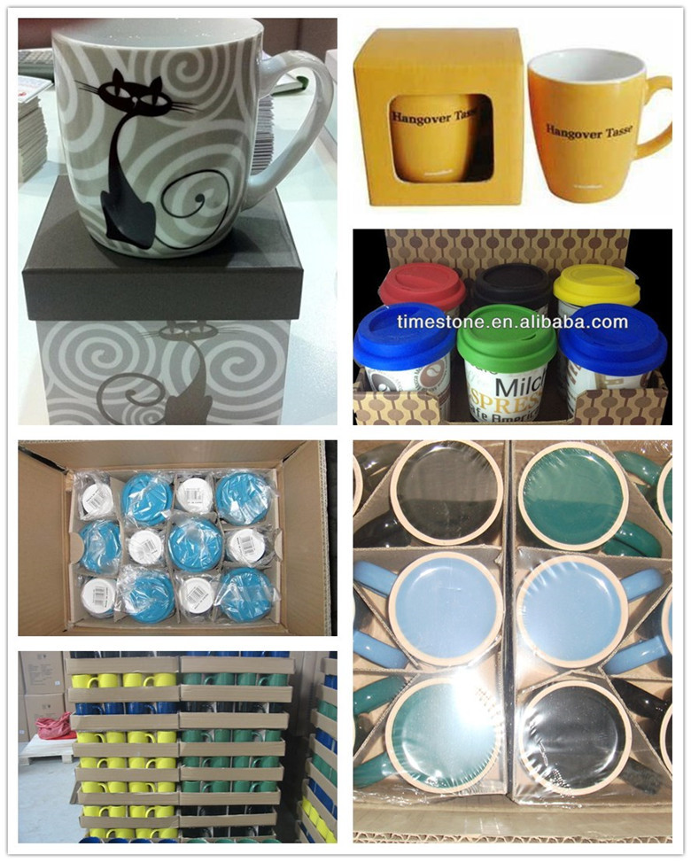 Ceramic Stoneware Solid Color Blank Coffee Mugs (7106c-006)