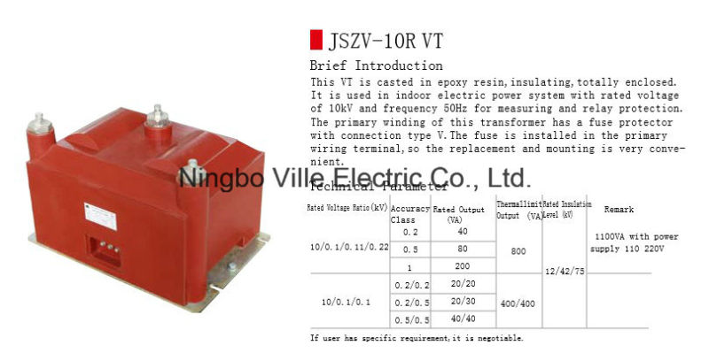 Potential Voltage Transformer (PT, VT) Instrument Voltage Transformer Measurement Transformer