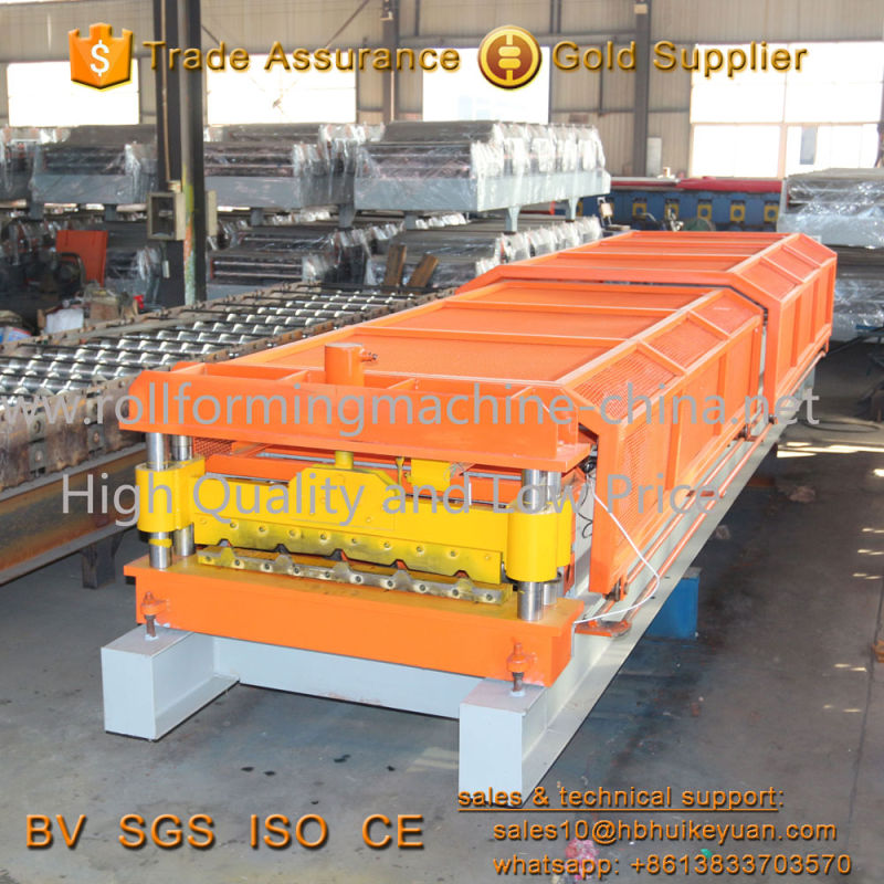 Color Steel Roof Panel Tile Cold Roll Forming Machine / Making Machine