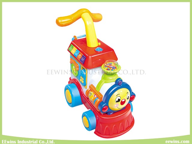 Electronic Musical Toys Happy Train Head Baby Walker