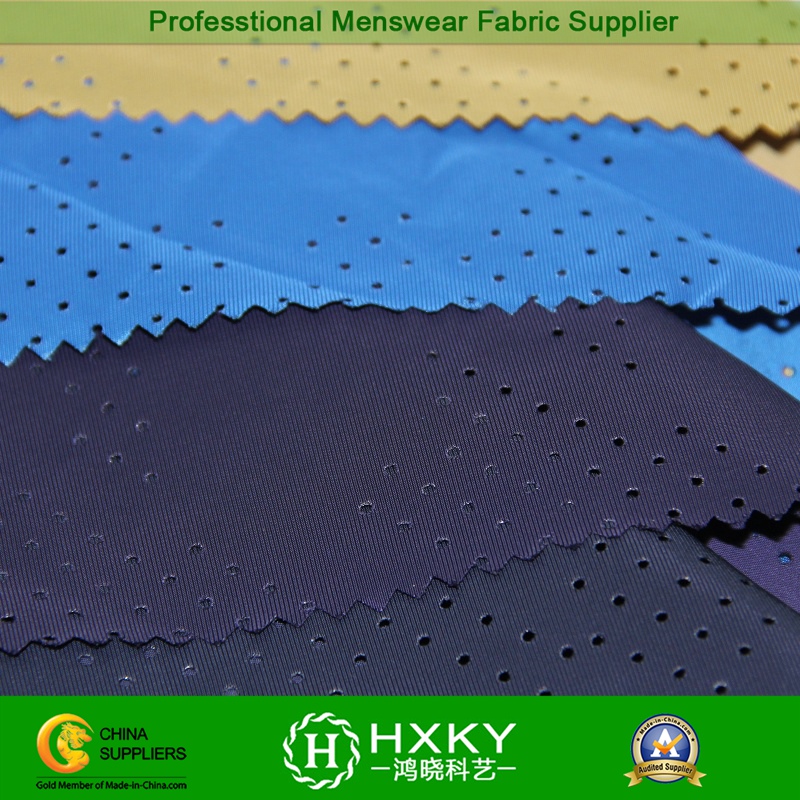 Plain Dyed Perforated Polyester Fabric for Jacket or Lining