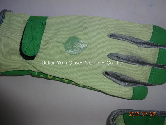 Garden Glove-PVC Dotted Glove-Work Glove-Labor Glove-Leather Glove