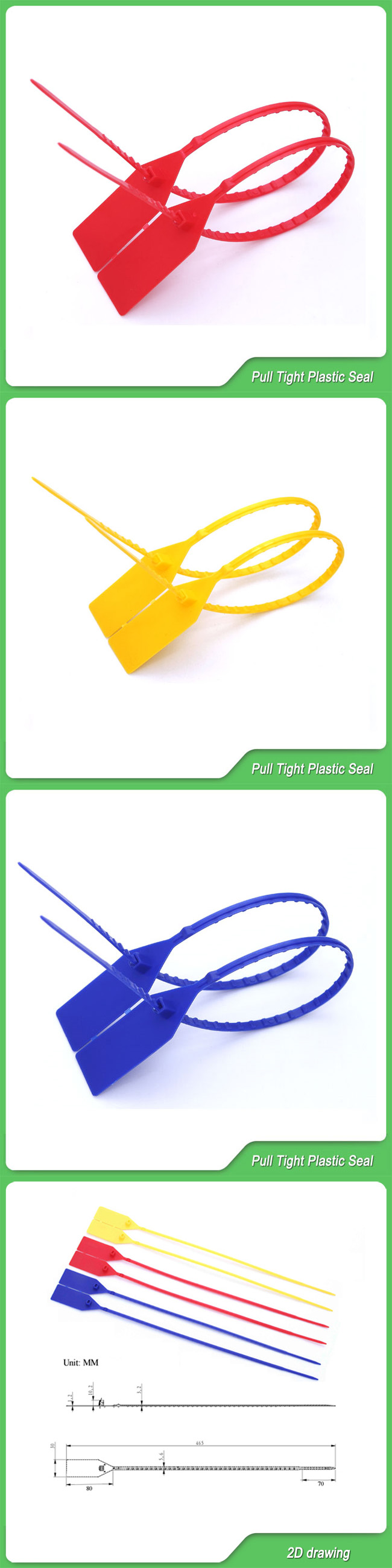 Pull Tight Seal, 465mm, Pull Tight Plastic Seal