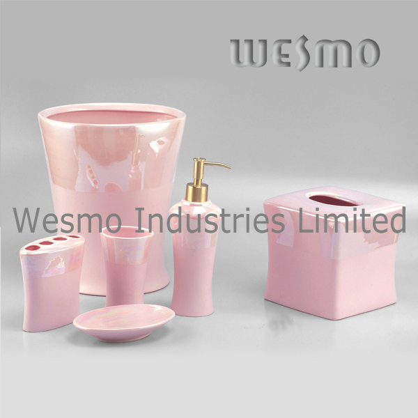 Pink Clay Porcelain Bath Set (WBC0407A)