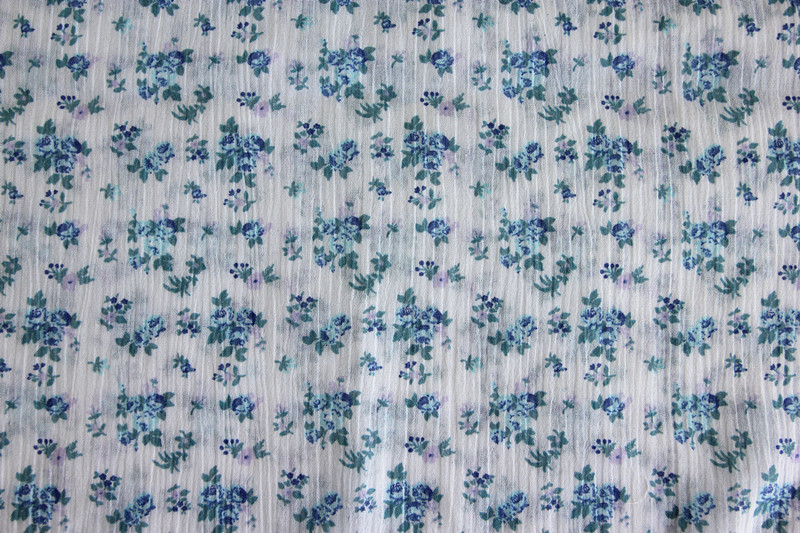 100% Cotton Muslin with Flower Print