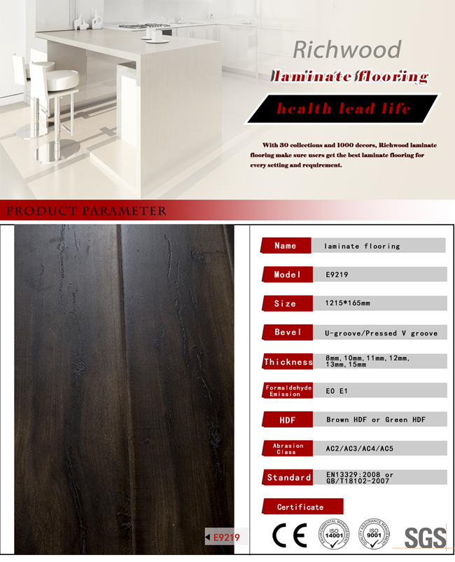 U Groove Embossed-in-Register Laminated Wood Flooring