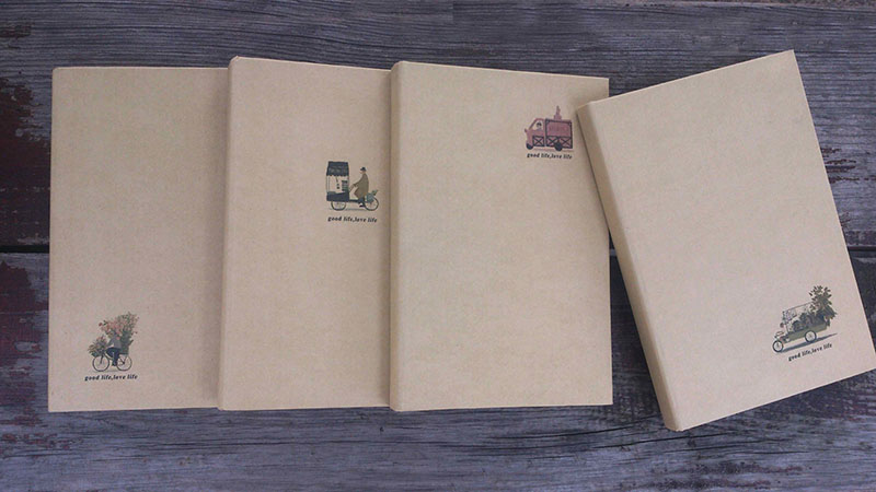 Eco-Friendly Wholesale Fancy Cheap Custom Hardcover Kraft Paper Notebooks