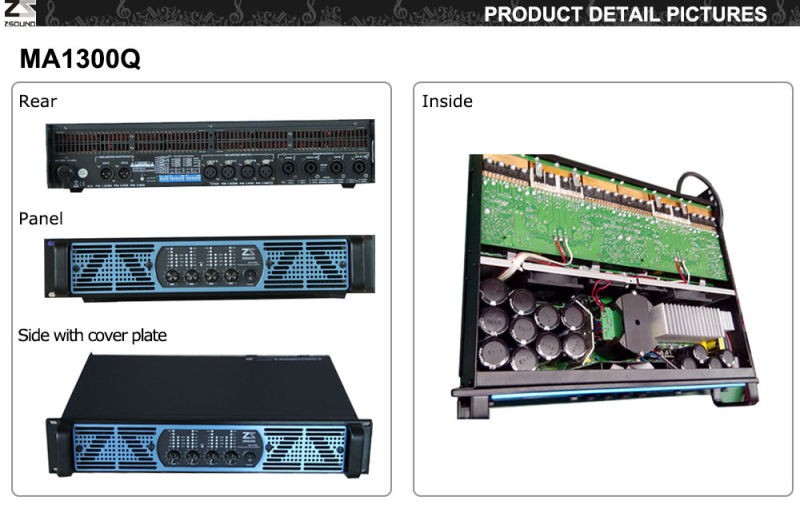 4 Channels High End Audio Amplifier 1300W