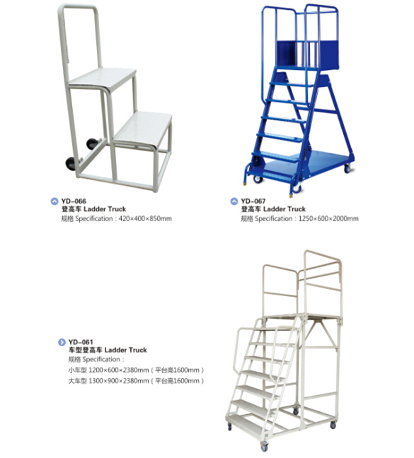 Heavy Duty Warehouse Steel Storage Ladder Truck Cart