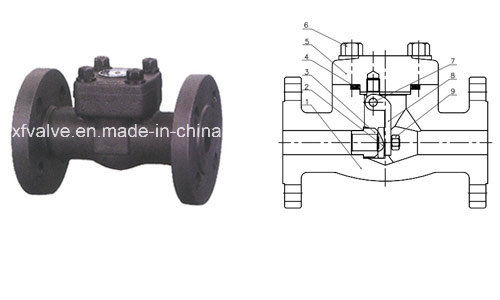 API602 1500lb 2500lb Forged Steel Flange End Piston Check Valve