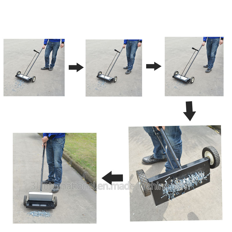 Strong Magnetic Sweeper Witn Release for Picking up Metal Flitters