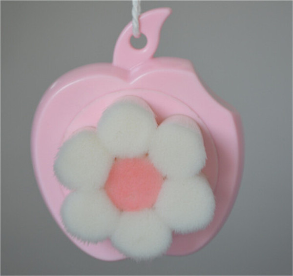 Fashion Soft Hair Facial Cleanser Pink Flower Shape Cleaning Brush