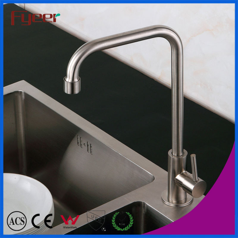 Fyeer Cheap Cold Only 304 Stainless Steel Kitchen Tap