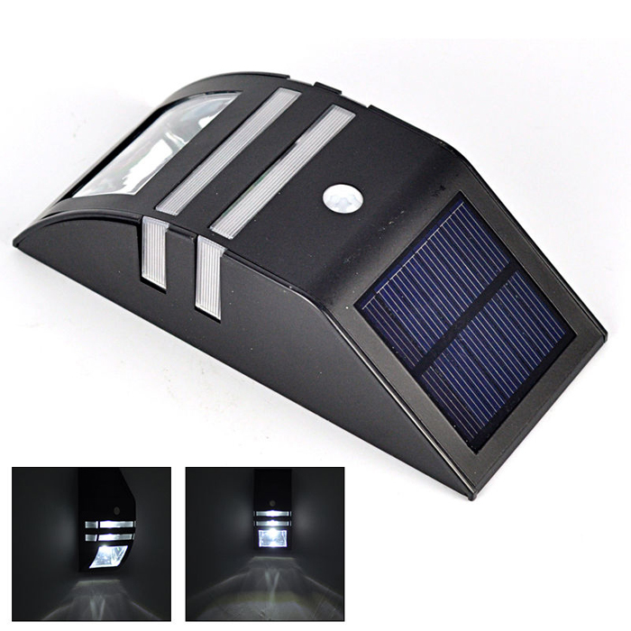 Outdoor Lighting Products Durable Stainless Steel Solar Wall Light PIR Motion Sensor Garden Security Light Solar Lamp Pathway Light