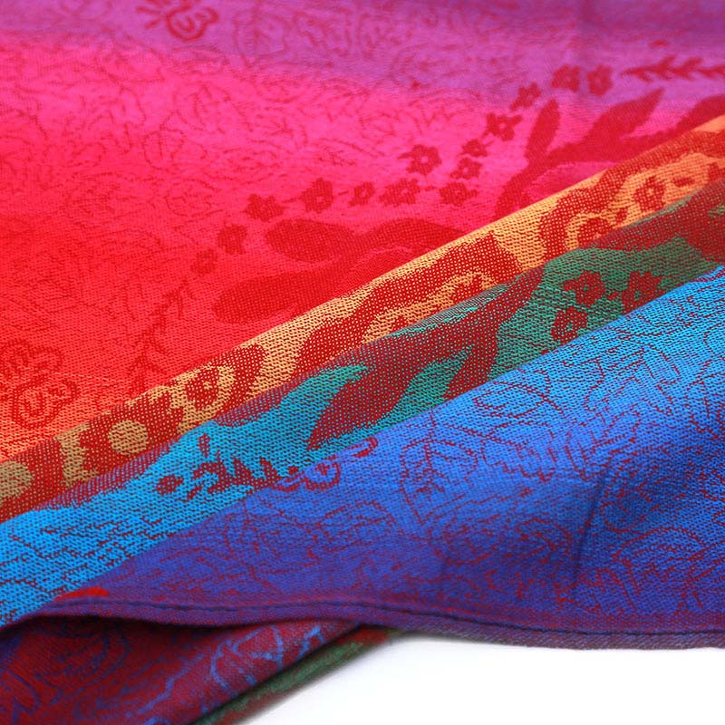 2016 Ethnic Style Pashmina Rainbow Acrylic Scarf for Women