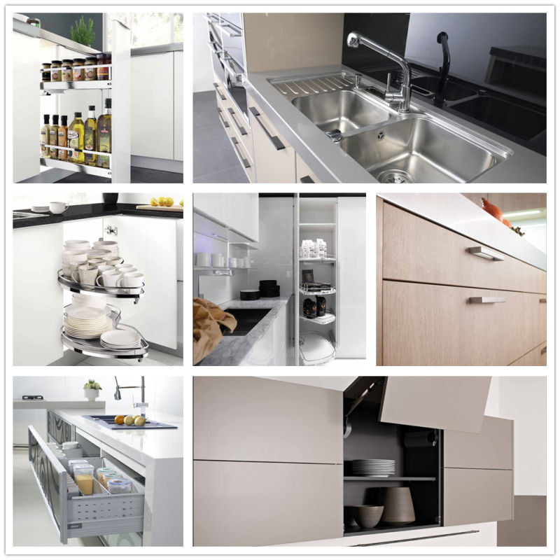 Kitchen Furniture MDF Kitchen Cabinet with Precut Granite Countertops