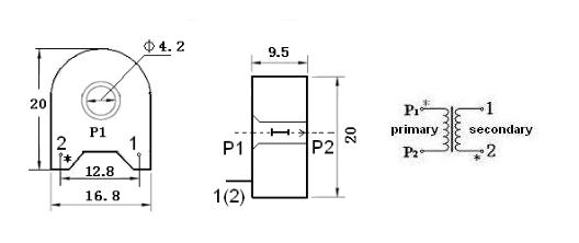 Power Transformer Supply Lcta2sc Ultra-Micro PCB Mounting Current Transformer