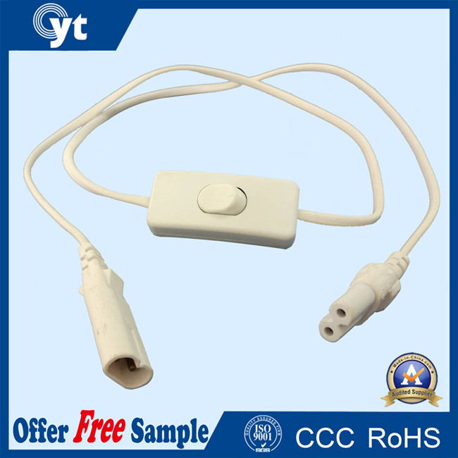 2-Pin Tube Light Waterproof Connector Molded Cable with Controller