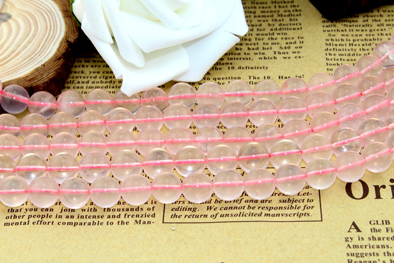 Wholsesale Gemstone Natural Quartz Round 5 8 10 12 14mm Pink Lotus Crystal Beads String