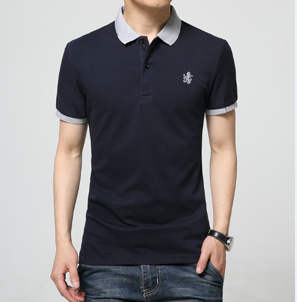 Wholesale Custom Fitted Fashion Cotton Men Polo T Shirt