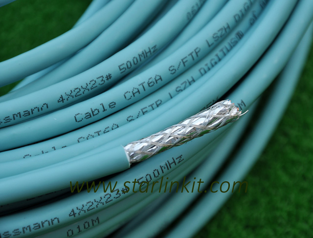 Data Center 10g 600MHz CAT6A Shielded STP LAN Cable Yellow