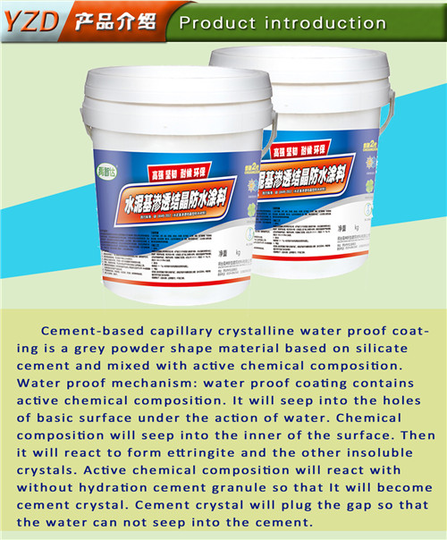 Environment Protection Super Hydrohobic Cement Based Capillary Crystalline Coating for Construction