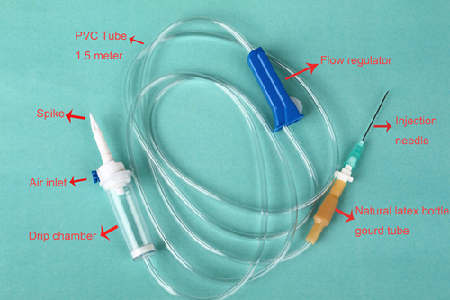 Disposable Gravity IV Administration Infusion Sets, IV Giving Set