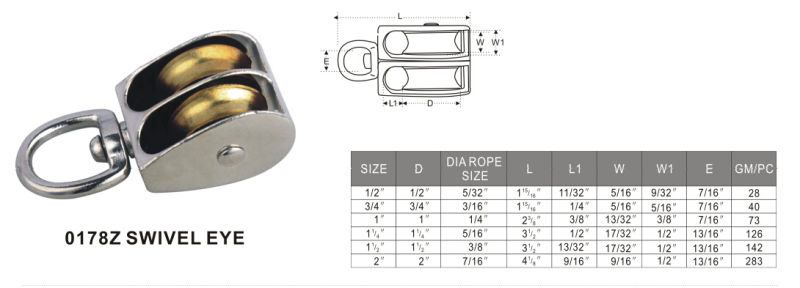 Metal Hardware Pulleys Swivel Eye