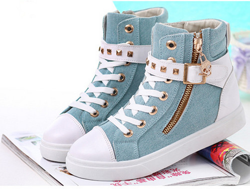 New Fashion Style Girl Canvas Shoes with Zipper (NF-9)