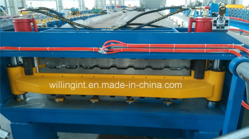 Sales Trapezoidal Dual Level Wall Roof Roll Forming Machine