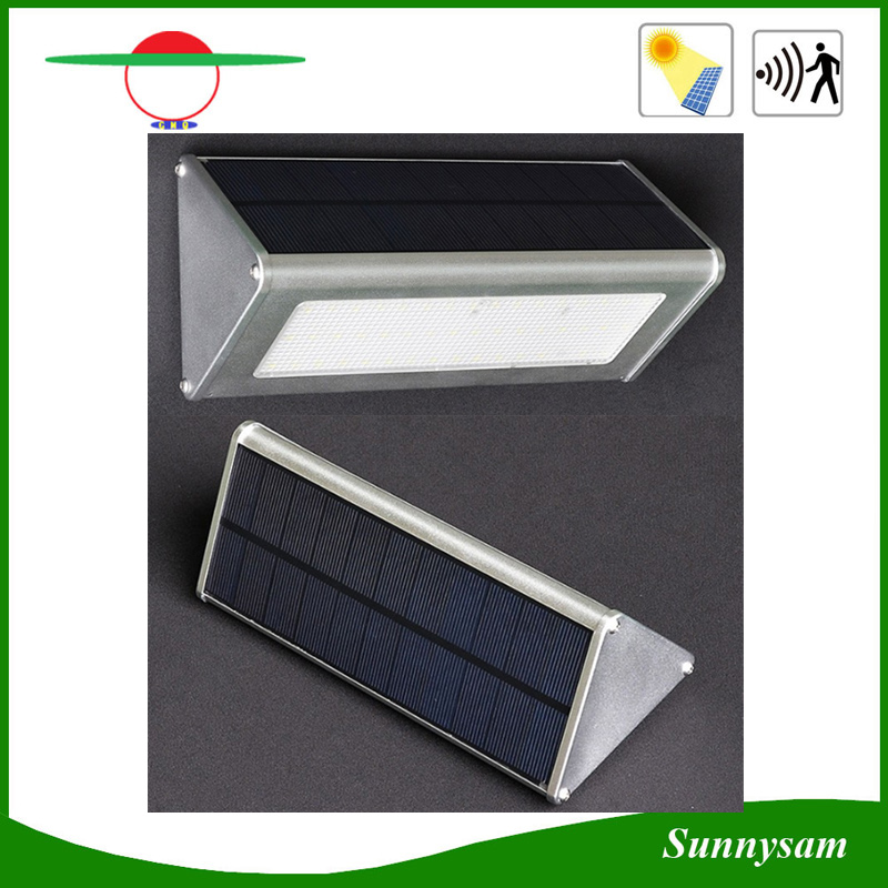 1000lm Microwave Radar Motion Sensor Aluminium LED Solar Garden Light