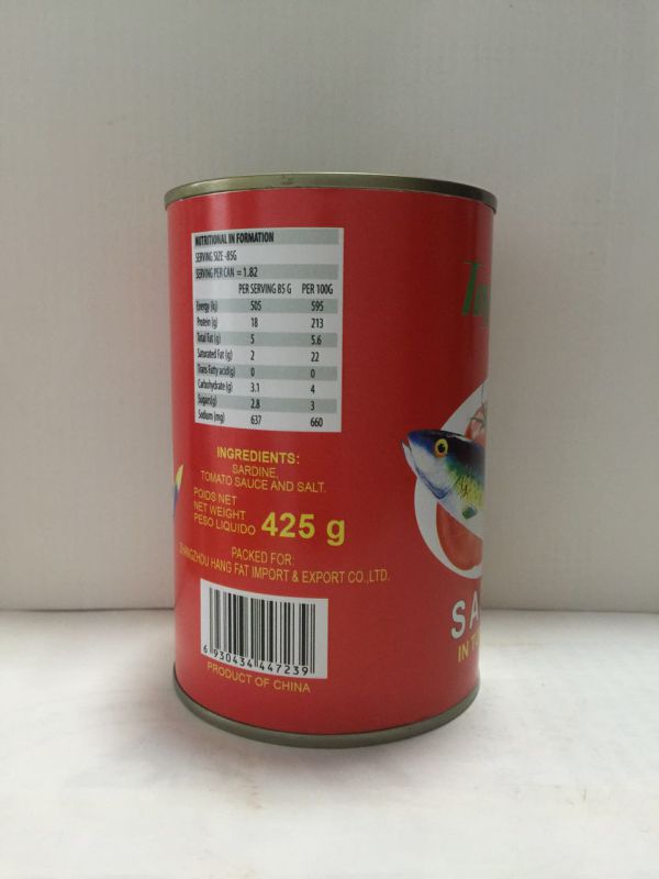 Top Quality 125g Canned Sardine in Brine in Plate Can